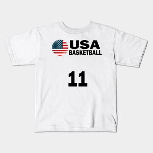 USA Basketball Number 11 T-shirt Design Kids T-Shirt